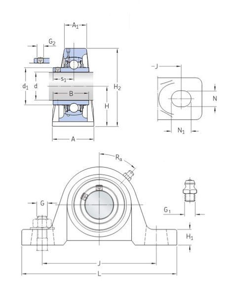 SKF UCPX13 unità di cuscinetto