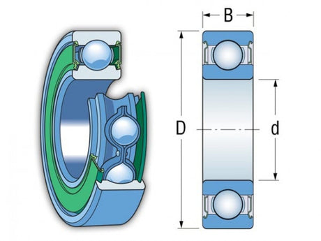 SKF 6301-2Z/C3 cuscinetto a sfera
