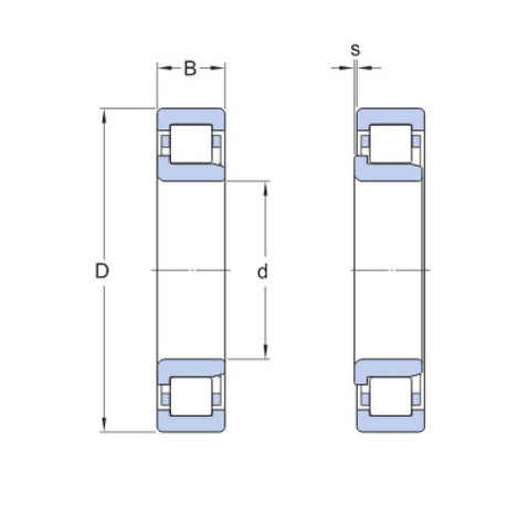 SKF NJ 1009 ECP cuscinetto a rulli
