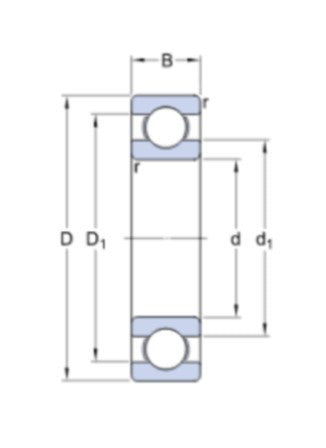 SKF 6312 M/C3 cuscinetto a sfere