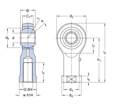 SKF SIKAC 25 M testa snodabile