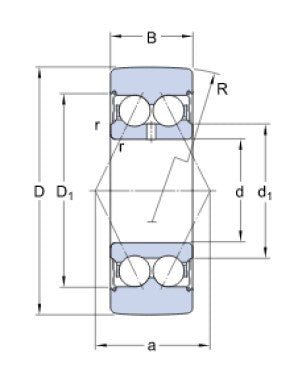 SKF 305801 C-2Z puleggia a cuscinetto