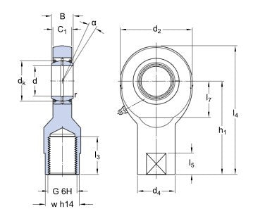 SKF SI 30 ES-2RS testa articolare