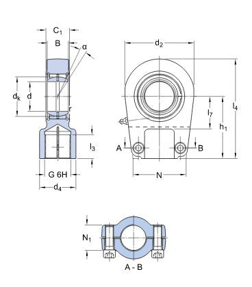 SKF SIR 70 ES testa snodabile
