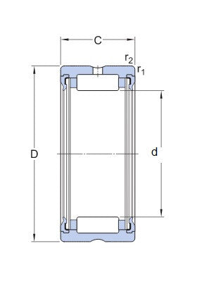 SKF RNA 4902.2RS cuscinetto a rulli senza anello interno