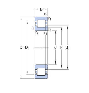 SKF NUP 308 ECM/C3 cuscinetto a rulli