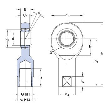 SKF SIL 15 ES testa articolare