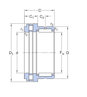 SKF NKXR 25 cuscinetto a rulli combinato