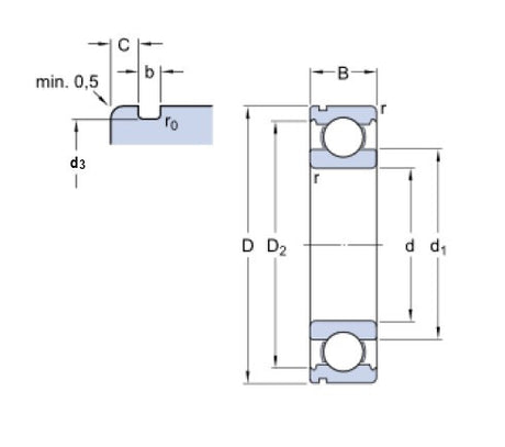 SKF 6006 N cuscinetto a sfera