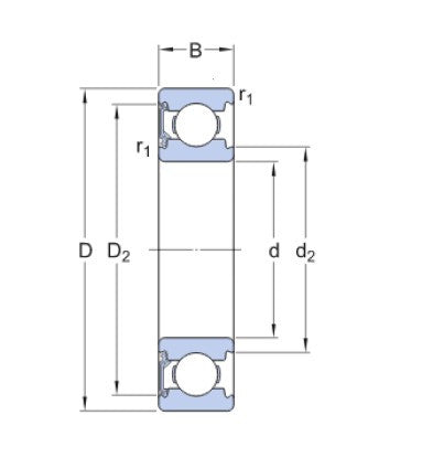 SKF 6202-RSH/C3 cuscinetto a sfera