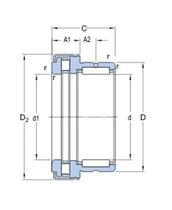 SKF NKXR 20 Z cuscinetto a rulli combinato