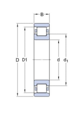 SKF N 222 ECP cuscinetto a rulli