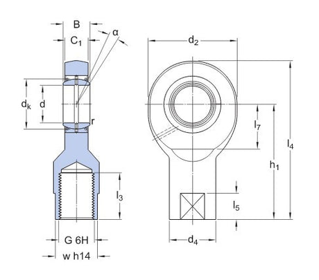 SKF SI 20 ES-2RS testa sferica