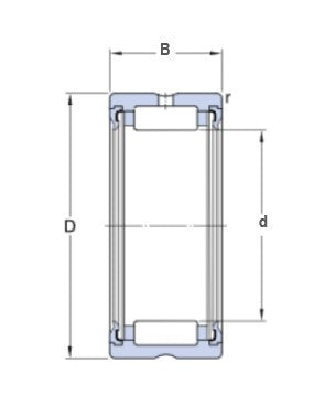 SKF RNA 4900.2RS cuscinetto a rulli senza anello interno