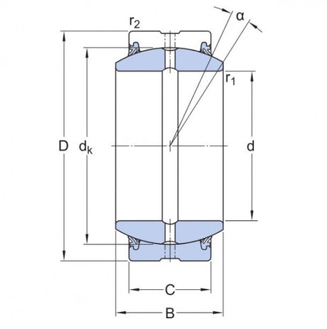 SKF GE 17 ES-2RS cuscinetto a sfera acciaio/acciaio