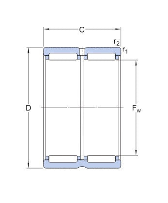 SKF RNA 6919 cuscinetto a rulli senza anello interno