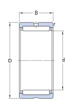 SKF NKS 40 cuscinetto a rulli senza anello interno