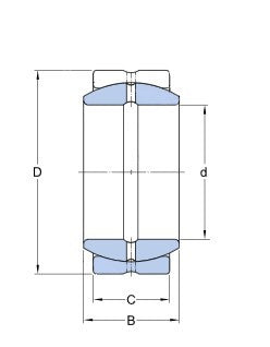 SKF GE 17 ES cuscinetto articolato acciaio/acciaio
