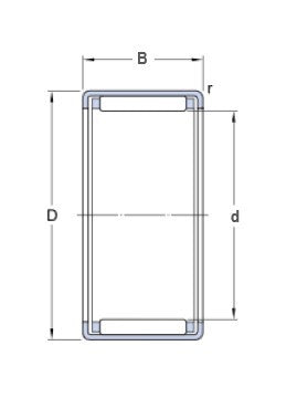 SKF HK 0306 TN cuscinetto a rulli con corpo stampato