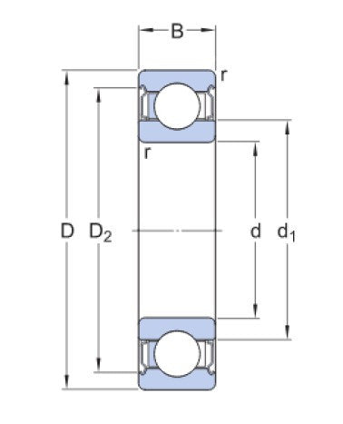 SKF 6201-2Z/VA228 cuscinetto a sfera