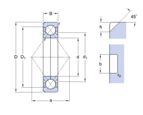 SKF QJ 324 N2MA cuscinetto a quattro punti