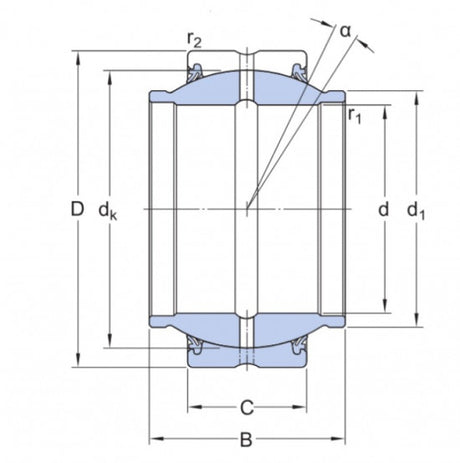 SKF GEM 20 ES-2RS (GE 20-HO-2RS) cuscinetto a sfera acciaio/acciaio
