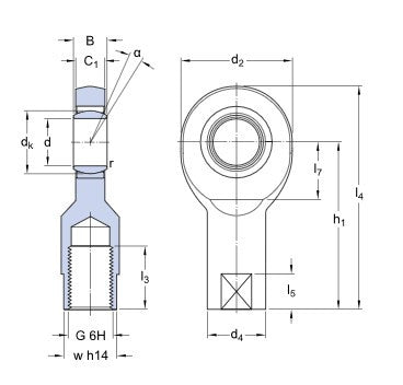 SKF SIL 8 E testa articolare