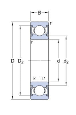 SKF 6205-2RSHK cuscinetto a sfere