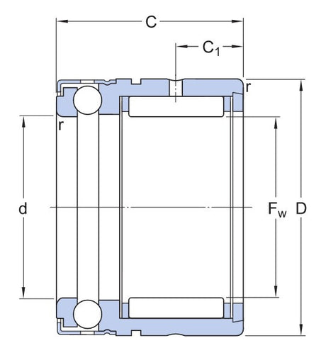 SKF NX 20 cuscinetto a rulli combinato
