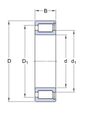 SKF NCF 2952 CV cuscinetto a rulli