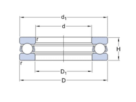 SKF 51276 F cuscinetto a sfere assiale